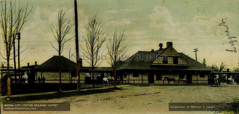 Postcard: Boston & Maine Railway Station, Exeter, N.H.